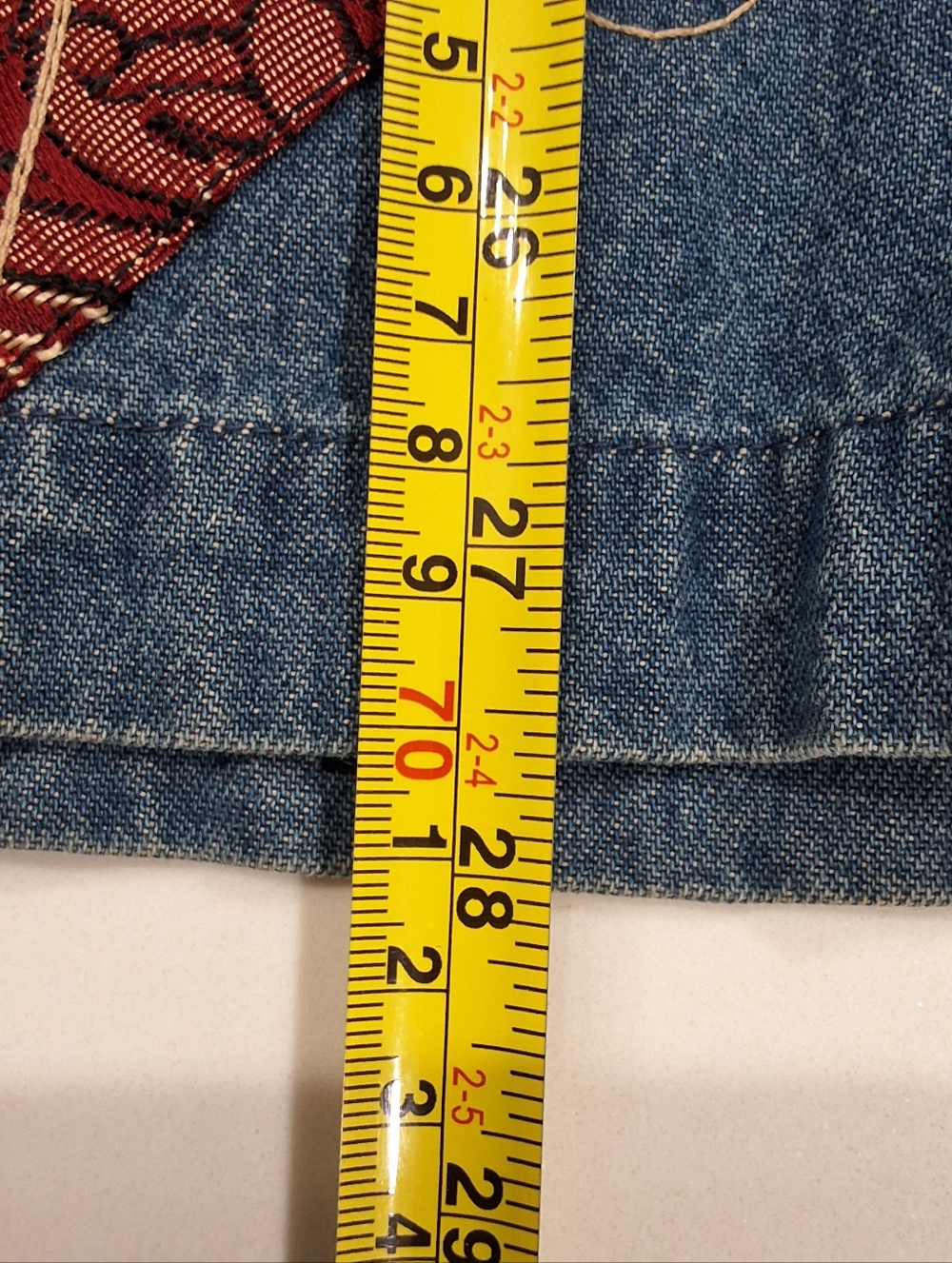Sara Studio~Womens VTG Patchwork Embroidery Denim Jean Chore Jacket~Barn Coat~2X - Picture 9 of 10